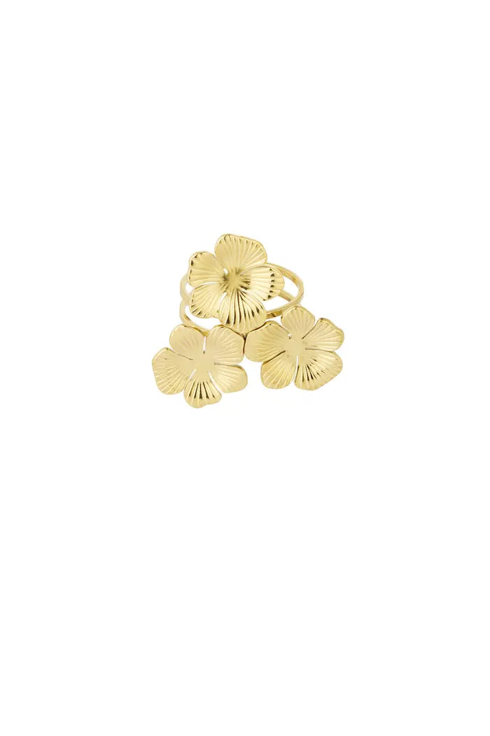 Flora ring goud