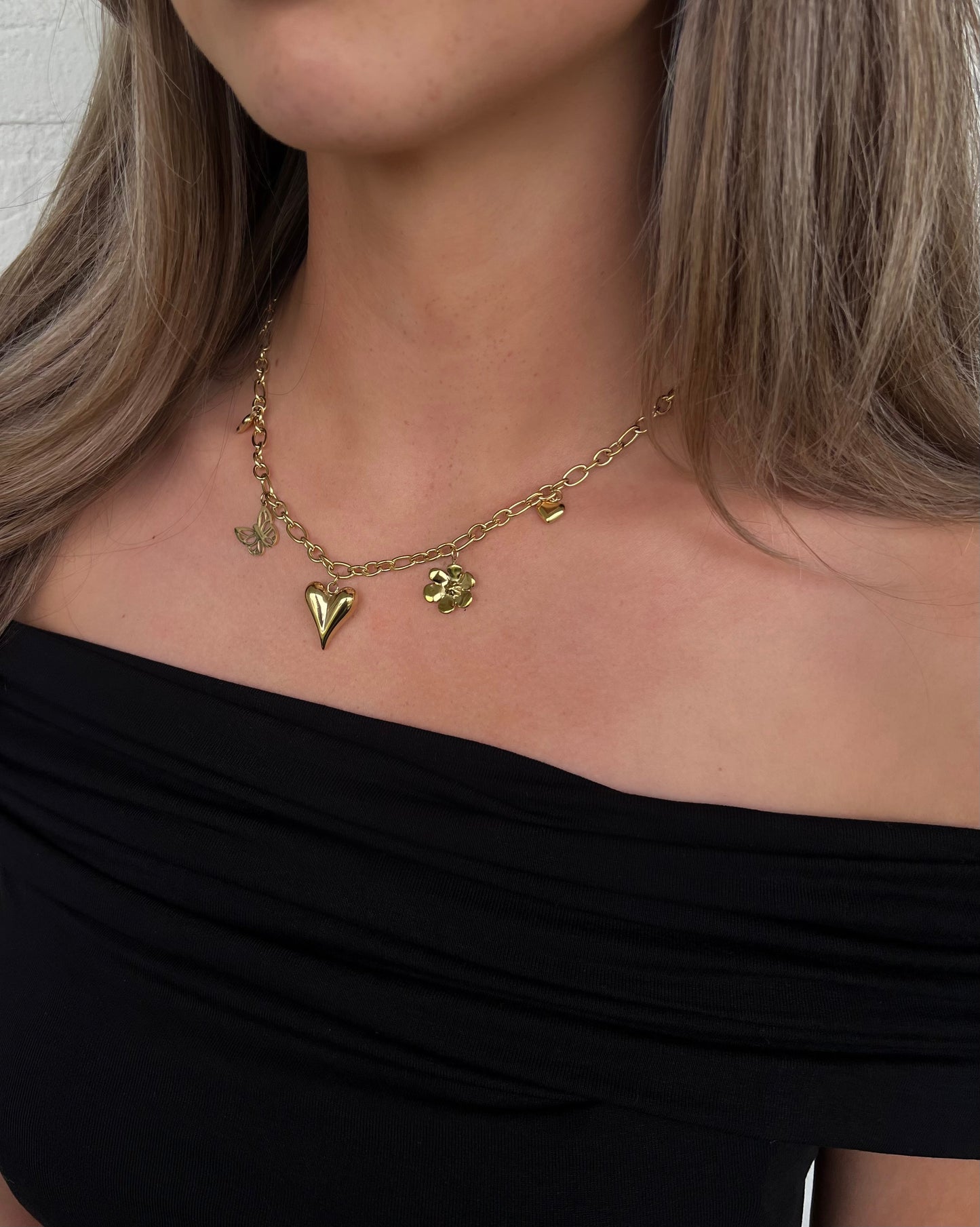 Luna ketting goud