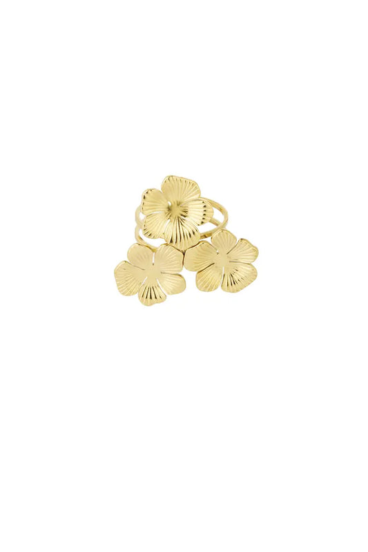 Flora ring goud