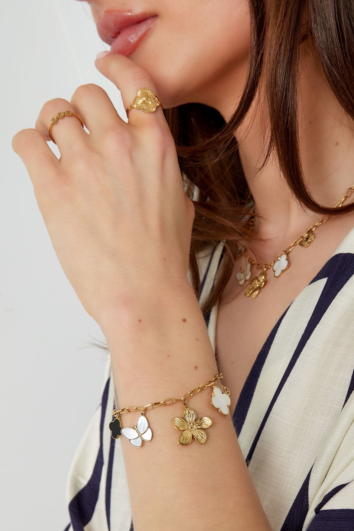 Bedelarmband flower